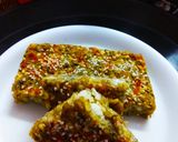 A picture of step 9 of Paneer Stuffed Moongdal Dhokla.
