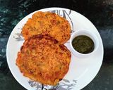 A picture of step 5 of Veggies Sattu Chilla.