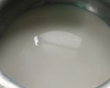 A picture of step 1 of Chhena poda.