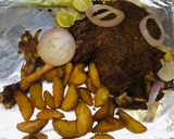 A picture of step 5 of Motton Leg roast.