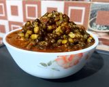 A picture of step 8 of Qabuli Daal.