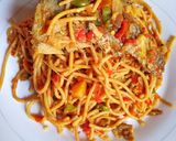 Whole wheat spaghetti stir frymatakin girki7 hoto