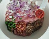A picture of step 4 of Seekh kabab.