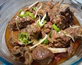 A picture of step 4 of Kosha Mutton Karhai.