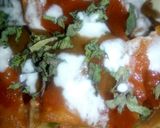 A picture of step 4 of Papri chaat.
