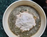 A picture of step 1 of Mint paratha.