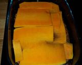A picture of step 5 of "no pasta" lasagne.