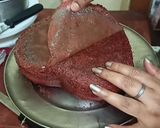 हार्ट शेप रेड वेलवेट केक (heart shape Red velvet cake recepie in hindi) रेसिपी चरण 8 फोटो