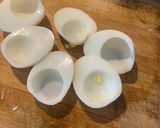 A picture of step 3 of Boiled egg sandwich with French fries.