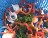 A picture of step 2 of Sinasir with potato veggies.