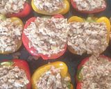 A picture of step 7 of Stuffed Peppers - with Meat and Rice.
