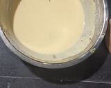 A picture of step 2 of Jowar Matar Atta Masala Bundi.