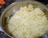 A picture of step 1 of Baby potato and cornflour smiley 😊.