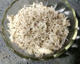 A picture of step 1 of Rawa Coconut or Goan Baath Cake.