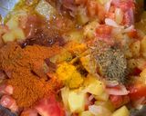 A picture of step 2 of Boiled egg in Aloo Matar.