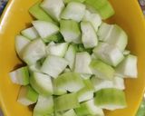 A picture of step 1 of Chana Daal Lauki.