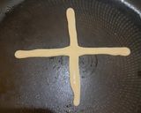 A picture of step 2 of Halloween Pancakes, Eggless.
