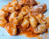 Foto del paso 3 de la receta: Ñoquis de Papa con Salsa  de Pollo -Nhoque de coxa de frango