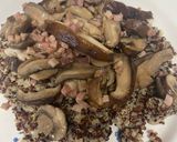 Foto del paso 9 de la receta: Quinoa con Shiitake, Portobello y Taquitos de Jamón