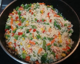 Foto del paso 1 de la receta: Arroz gratinado con mozzarella y jamón 