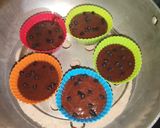 A picture of step 4 of Bourbon Biscuits Muffins (in Kadhai).