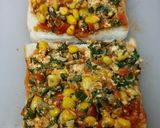 A picture of step 5 of Corn spinach cheese toast.