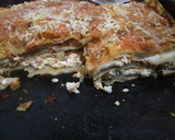 Foto del paso 6 de la receta: Lasaña de ricotta, jamón y mozzarella con masa de panqueques
