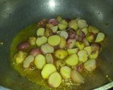 A picture of step 3 of Dramstick flowers and potato ki sabji.