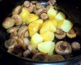 A picture of step 1 of Creamy mushrooms aloo.