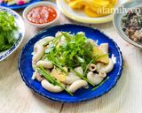 Hình bước làm 2 của món Dồi Trường Hấp Gừng