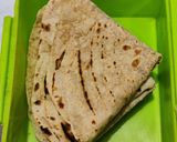 A picture of step 8 of Roti with brinjal aloo fry.