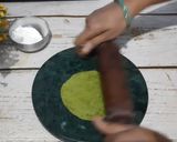 A picture of step 5 of Methi Puri.