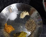 A picture of step 4 of Kala chana masala.