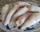 Foto del paso 3 de la receta: Calamares rellenos de jamón y huevo duro