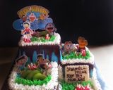 Foto langkah ke 9 dari resep Sponge bob B day cake.
