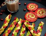 A picture of step 4 of Tricolor braided Mathri.