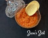 A picture of step 5 of Muhammara Dip.