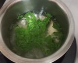 A picture of step 1 of Tulsi and Lemongrass Tea.