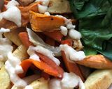 A picture of step 2 of Sesame Ginger Tofu dressing - vegan.