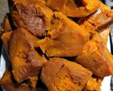 A picture of step 4 of Dulce de Calabaza.