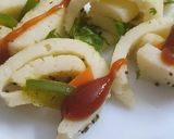 A picture of step 2 of Suzi veg roll.