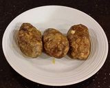 A picture of step 1 of Potato Skin Dippers with Sausage Cheese Dip with Chips and Meatballs.