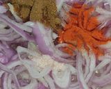 A picture of step 4 of Chilli Onion Rings or Laccha onion.