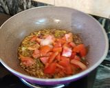 A picture of step 6 of Rajma palak curry.