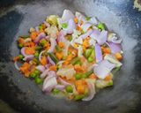 A picture of step 1 of Veg Dum biryani.