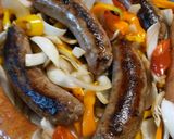 A picture of step 4 of Just a Hankering for Sausage Onion Peppers Sandwich.
