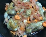 Foto del paso 2 de la receta Codornices con jamón y verduras en cocotte al vino blanco