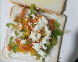 ভেজি চিজি স্যান্ডউইচ (veggie cheesy sandwich recipe in bengali) রেসিপির ধাপ 4 ছবি