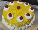 A picture of step 6 of Eggless pineapple cake.