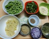A picture of step 1 of Green Peas Seekh Kabab.